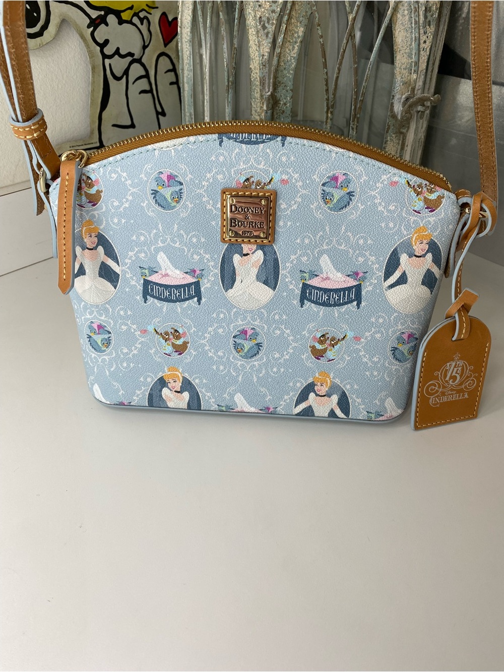 Dooney & Bourke Cinderella Print Crossbody Disney Parks 75th Anniversary